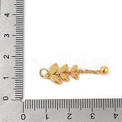 925 Sterling Silver Wheat Tassel Pendants&nbsp;STER-D288-02G