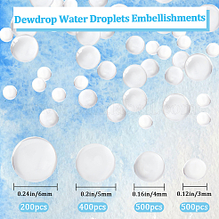 4 Styles Transparent Resin Cabochons&nbsp;RESI-BBC0001-01