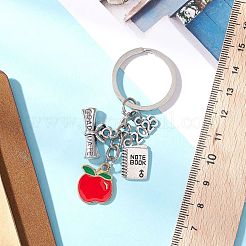 4Pcs Tibetan Style Alloy Keychains&nbsp;KEYC-JKC01250