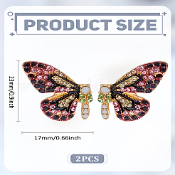 1Pair Alloy Rhinestone Stud Earrings for Women&nbsp;EJEW-LP0003-77B