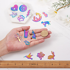 36Pcs 18 Styles PVD Vacuum Plating 201 Stainless Steel Pendants&nbsp;STAS-CW0001-02