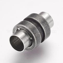 304 Stainless Steel Magnetic Clasps with Glue-in Ends&nbsp;STAS-F124-02B