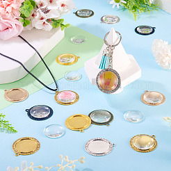 12Pcs 6 Colors Alloy Pendant Cabochon Settings&nbsp;FIND-TA0009-80