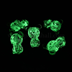 蓄光手作りランプワーク ビーズ 連売り  暗闇で光る  マウス  24.5~25x18~19x15~15.5mm  穴：1.8mm  約20個/連  18.11''（46センチメートル）&nbsp;LAMP-Z007-03C