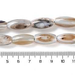 天然の瑪瑙ビーズ連売り  縞瑪瑙ビーズ  染め＆加熱  ライス  19~21x9.5~10mm  穴：1.6mm  約20個/連  15.75''（40センチメートル）&nbsp;G-NH0019-C04-05