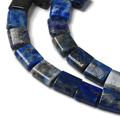 天然石ラピスラズリビーズ連売り  2穴  正方形  5.5x5.5x2.5mm  穴：0.8mm  約71個/連  15.24インチ（38.7cm）&nbsp;G-F762-A22-01