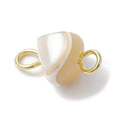 Natural Trochus Shell Nuggets Links Connector Charms&nbsp;PALLOY-JF04152-01