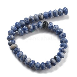 天然ブルースポットジャスパービーズ連売り  ソーサービーズ  8x5mm  穴：0.6mm  約40個/連  7.76''（19.7センチメートル）&nbsp;G-P559-A15-01