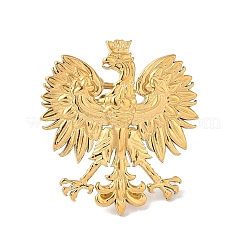 Ion Plating(IP) 304 Stainless Steel Eagle Open Cuff Rings for Women&nbsp;RJEW-M167-01G
