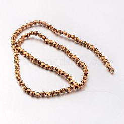 Electroplate Non-magnetic Synthetic Hematite Bead Strands&nbsp;G-F300-34-08
