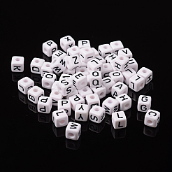 Acrylic Horizontal Hole Letter Beads&nbsp;PL37C9447