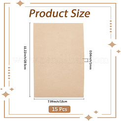 フェルト不織布15枚  DIYクラフト用品  長方形  淡い茶色  285x180x1mm&nbsp;DIY-SP0003-93B