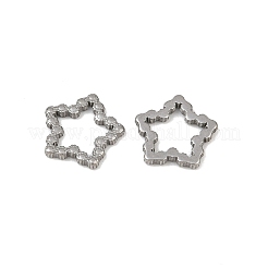 304ステンレススチールリンクリング  スター  変色しない  ステンレス鋼色  11.5x12x1.5mm  内径：8x8.5mm&nbsp;STAS-A129-06P