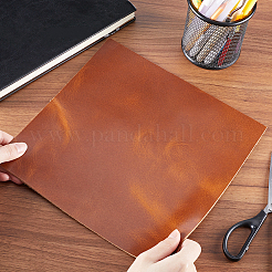 レザー生地  DIY 手作り衣類ラベル用の革シート  ハンドバッグ  シエナ  25x25x0.2cm&nbsp;DIY-WH0002-79B-02