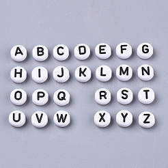 White Opaque Acrylic Beads&nbsp;X-SACR-R249-01M