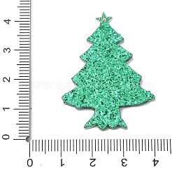 プリント透明アクリルパーツ  クリスマスツリー  春の緑  40x30.5x2mm  穴：1.2mm&nbsp;OACR-P036-02A