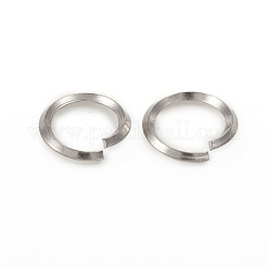 変色しにくい304ステンレススチール製オープン丸カン  ラウンド  ステンレス鋼色  12ゲージ  15x2mm  内径：11mm&nbsp;STAS-G224-22P-05