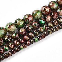 Baking Paint Glass Beads Strands&nbsp;DGLA-N003-6mm-B07