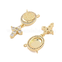 Brass Pave Cubic Zirconia Pendants&nbsp;KK-U009-09E-G