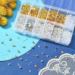 800Pcs 7 Style Iron & Plastic Stud Earring Findings&nbsp;DIY-YW0006-91
