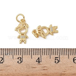 Brass Micro Pave Cubic Zirconia Pendants&nbsp;KK-L243-12G-02