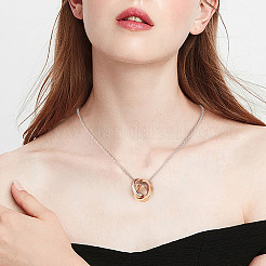 Women's 3 Circles Interlocking Pendant Necklace&nbsp;JN1012A