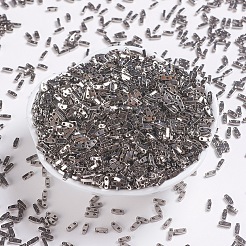 MIYUKIクォーターティラビーズ  日本製シードビーズ  2穴  （qtl190)ニッケルメッキ  5x1.2x1.9mm  穴：0.8mm  約24000個/500g&nbsp;SEED-MY05-QTL190