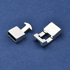 チベットスタイルスナップロックの留め金  カドミウムフリー＆ニッケルフリー＆鉛フリー  長方形  アンティークシルバー  22x12x6mm  19x12x5mm  穴：3x10mm&nbsp;LS-LF11313Y-NF