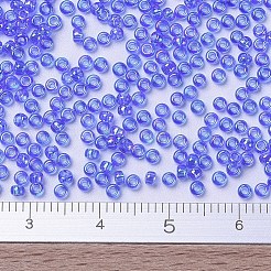 MIYUKIラウンドロカイユビーズ  日本製シードビーズ  （rr261)透明サファイアab  11/0  2x1.3mm  穴：0.8mm  約1100PCS /ボトル  10 G /ボトル&nbsp;SEED-JP0008-RR0261