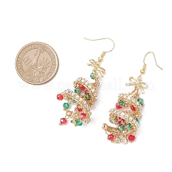 Christmas Tree Glass Dangle Earrings&nbsp;EJEW-TA00745