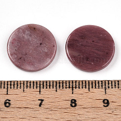 天然ロードナイトのカボション  フラットラウンド  15x3mm&nbsp;G-T141-33H