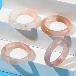 Natural Xinjiang Golden Silk Jade Finger Rings for Women&nbsp;RJEW-G360-01B