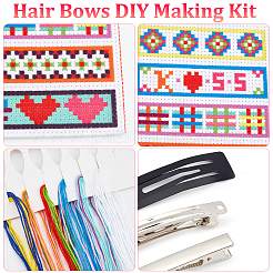 DIY Hair Clips Cross-Stitch Making Kits&nbsp;DIY-WH0304-312