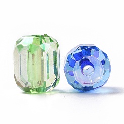透明なアクリルビーズ  ファセットバレル  ミックスカラー  17~17.5x13~13.5x13~13.5mm  穴：2.5mm&nbsp;OACR-P011-06L