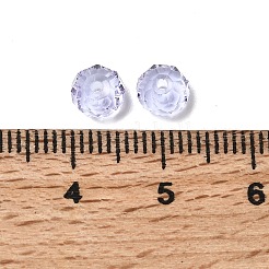 K9ガラス  模造オーストリアクリスタルビーズ  グレードAAA  多面カット  ロンデル  ライラック  6x4mm  穴：0.7~0.9mm&nbsp;SWAR-F068-4x6mm-04