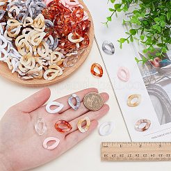 240Pcs 8 Colors Opaque & Transparent Acrylic Quick Link Connectors&nbsp;OACR-SP0002-21A