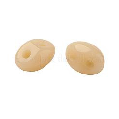 チェコガラスシードビーズ  2穴  不透明色  バリーウッド  5x3.5x3mm  穴：0.5mm  約630個/箱&nbsp;SEED-JP0005-13020