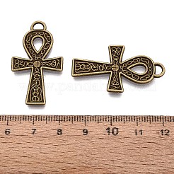 合金のチベット風チャーム  アンククロスチャーム  アンティークブロンズ  37x21x2mm&nbsp;RELI-PW0001-059AB
