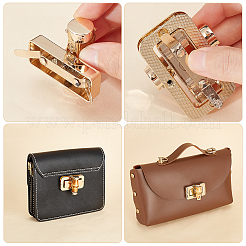 4 Pcs 2 Style Alloy Bag Twist Lock&nbsp;FIND-WR0008-04
