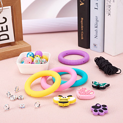 DIY Rings & Bees Silicone Pendant Decoration Making Kit&nbsp;DIY-TA0010-11
