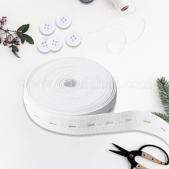 5M Flat Elastic Cord/Bands with Buttonhole&nbsp;DIY-CY0002-13A