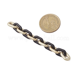 CCBプラスチック製ハンドメイドアズキチェーン6個  オーバル  ミックスカラー  14x9x3mm&nbsp;AJEW-JB01362