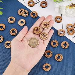 Undyed Wood Connectors Charms&nbsp;WOOD-BC0001-06