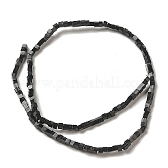 天然ブラックオニキス(染色&加熱)ビーズ連売り  キューブ  2~2.5x2.5~3.5x2.5~3mm  穴：0.4mm  約157~165個/連  14.96~15.75''（38~40センチメートル）&nbsp;G-B064-A25