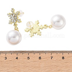 Christmas Alloy Rhinestone Dangle Stud Earrings&nbsp;EJEW-F408-05G