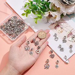 54Pcs 9 Styles Tibetan Style Alloy European Dangle Charms&nbsp;FIND-CA0005-59
