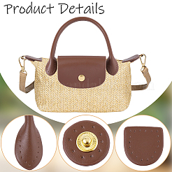 DIY PU Leather Handbag Making Kits&nbsp;PURS-CL0001-43B