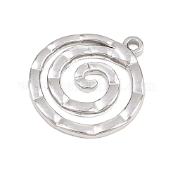 304ステンレスペンダント  渦チャーム  ステンレス鋼色  18.5x17x2mm  穴：1.4mm&nbsp;STAS-F361-03P