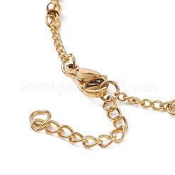 Rosary Bead Bracelets with Cross&nbsp;LS-BJEW-E282-02G