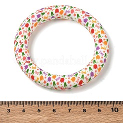 Floral Silicon Beads&nbsp;SL-CBAC986-01C